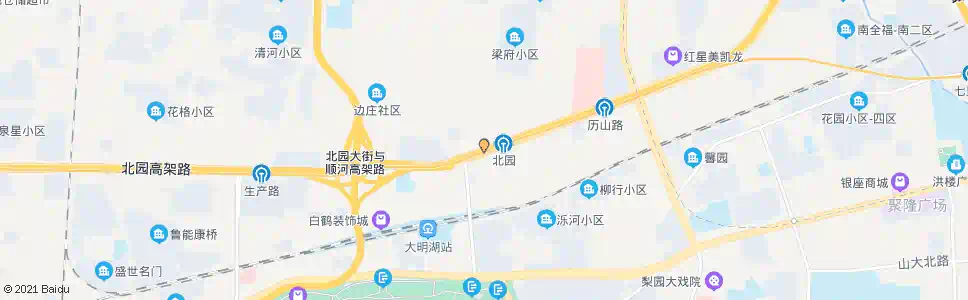 济南北园大街东泺河路_公交站地图_济南公交_妙搜公交查询2025