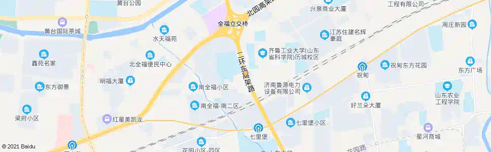 济南二环东路南全福街_公交站地图_济南公交_妙搜公交查询2025