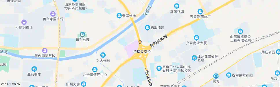 济南全福立交桥北_公交站地图_济南公交_妙搜公交查询2025