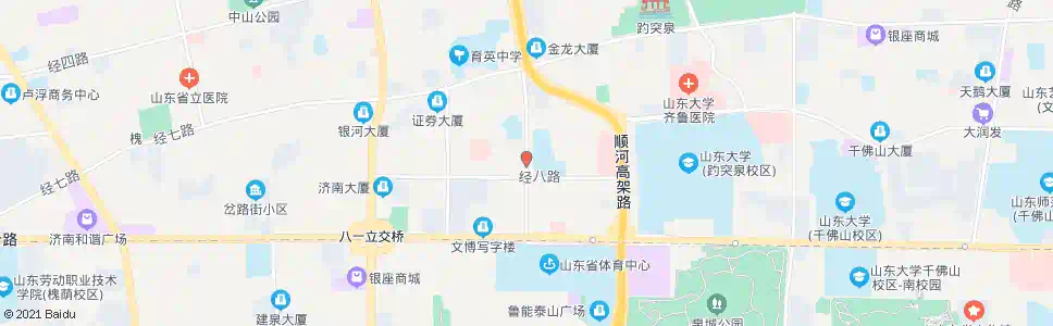 济南民生大街经八路_公交站地图_济南公交_妙搜公交查询2025