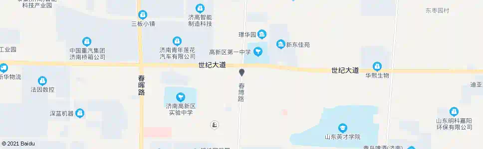济南春博路世纪大道_公交站地图_济南公交_妙搜公交查询2025