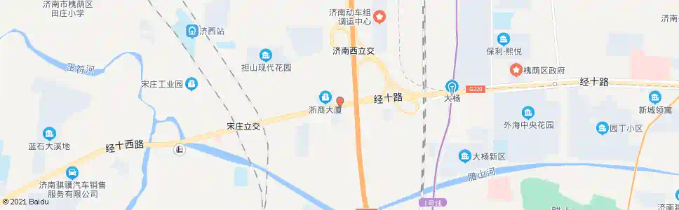 济南担山屯_公交站地图_济南公交_妙搜公交查询2025