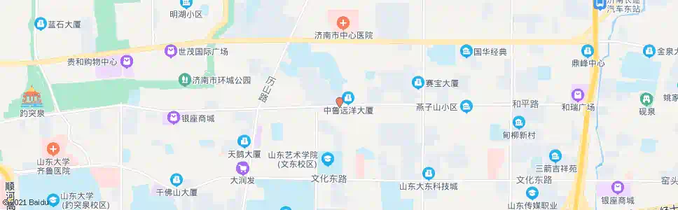 济南和平路历山东路_公交站地图_济南公交_妙搜公交查询2025