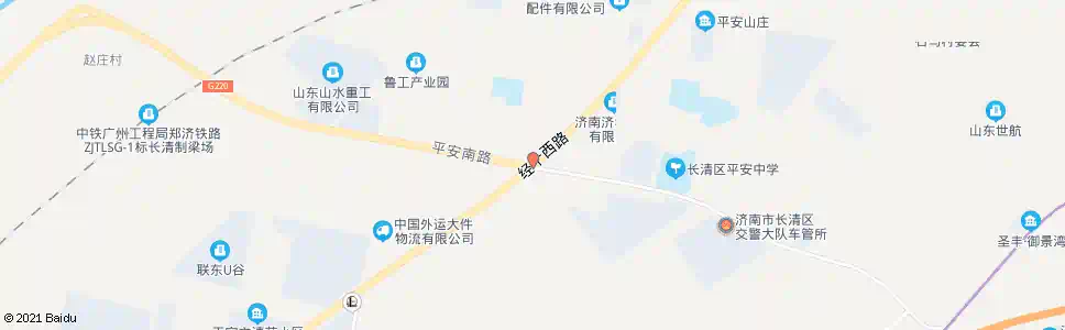济南平安店_公交站地图_济南公交_妙搜公交查询2025