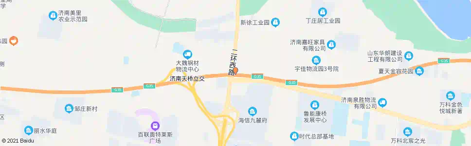 济南建邦大桥南_公交站地图_济南公交_妙搜公交查询2025