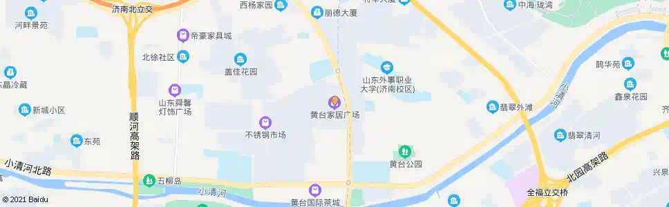 济南黄台家居广场_公交站地图_济南公交_妙搜公交查询2025