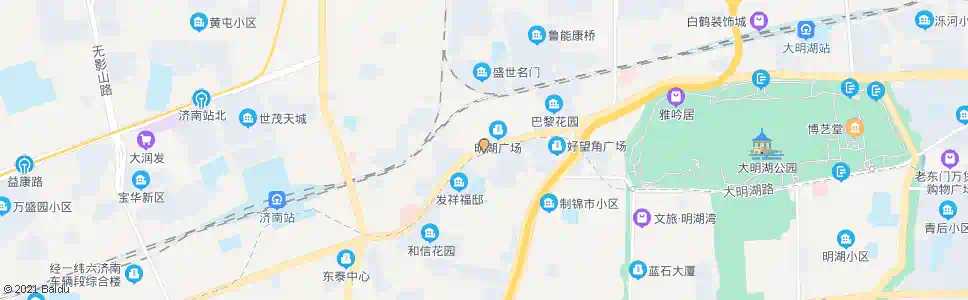 济南明湖西路济安街_公交站地图_济南公交_妙搜公交查询2025
