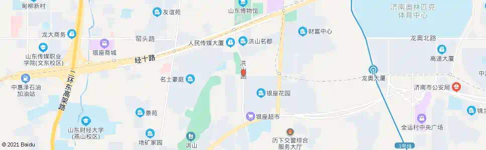 济南霞景路洪山路_公交站地图_济南公交_妙搜公交查询2025