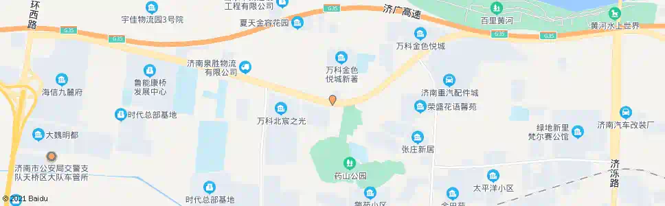 济南药山公园_公交站地图_济南公交_妙搜公交查询2025