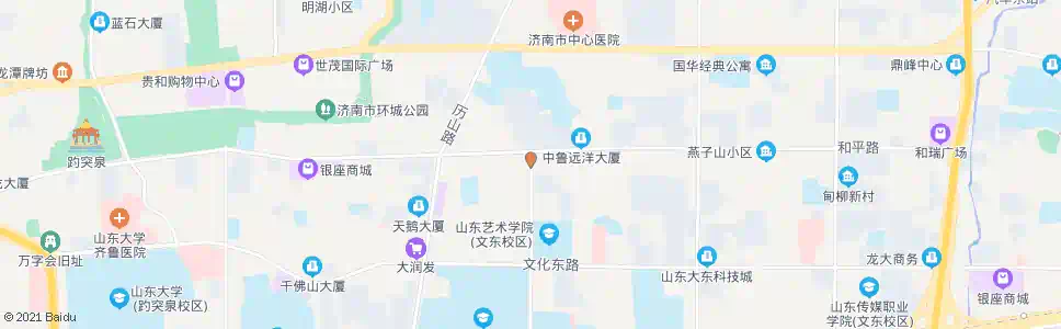 济南山师东路中段_公交站地图_济南公交_妙搜公交查询2025