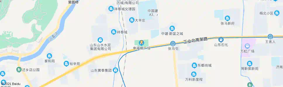 济南幸福柳广场_公交站地图_济南公交_妙搜公交查询2025