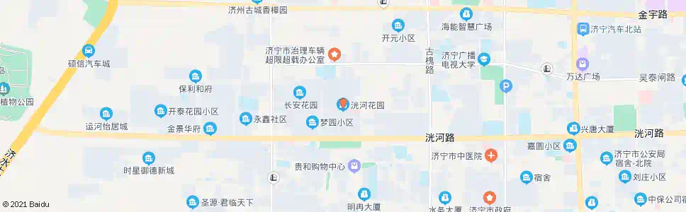 济宁洸河花园小区_公交站地图_济宁公交_妙搜公交查询2025