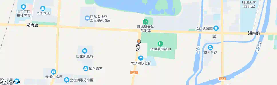 聊城光岳路湖南路口南站_公交站地图_聊城公交_妙搜公交查询2025