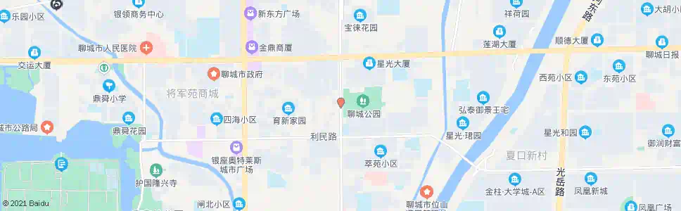 聊城人民公园_公交站地图_聊城公交_妙搜公交查询2025