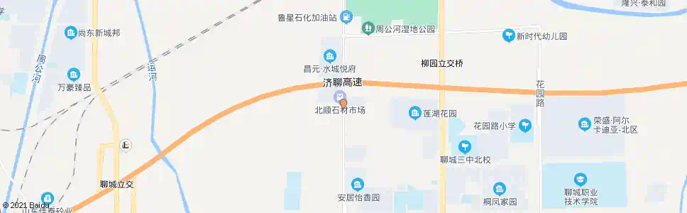 聊城北顺石材市场_公交站地图_聊城公交_妙搜公交查询2025