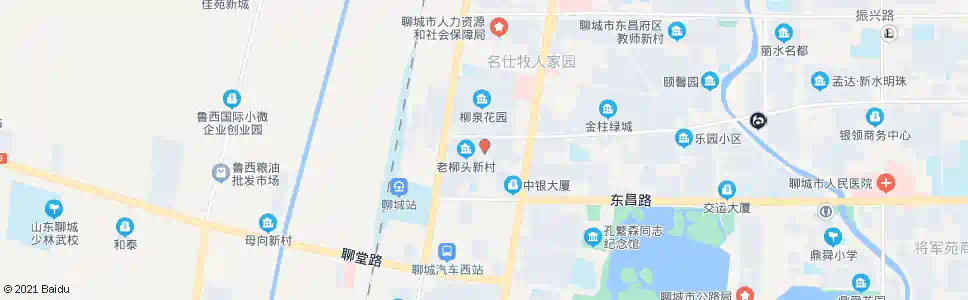 聊城柳泉花园_公交站地图_聊城公交_妙搜公交查询2025