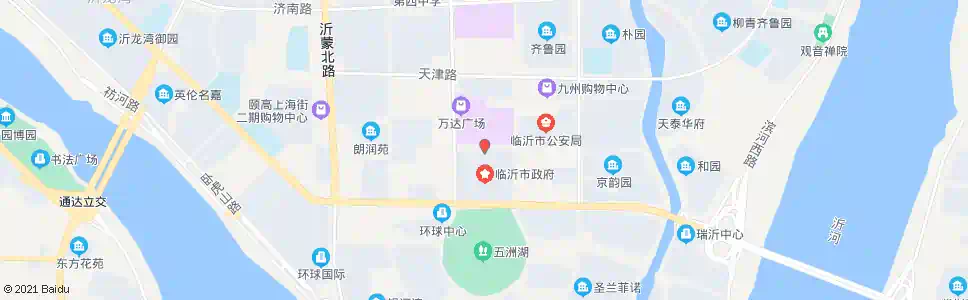 临沂行政中心北门_公交站地图_临沂公交_妙搜公交查询2025