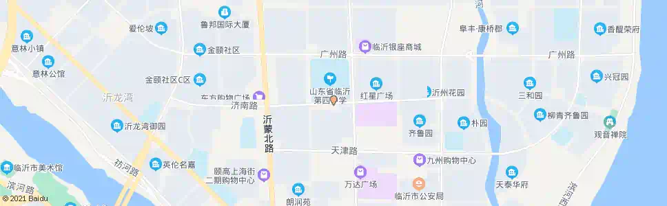 临沂临沂四中_公交站地图_临沂公交_妙搜公交查询2025