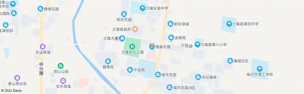 临沂银座花园_公交站地图_临沂公交_妙搜公交查询2025