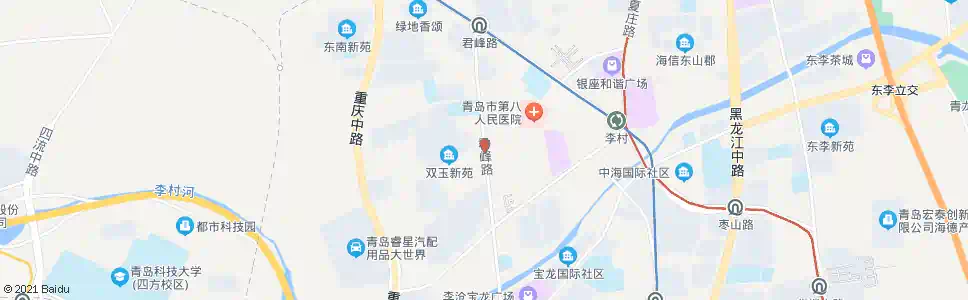 青岛君峰路少山路_公交站地图_青岛公交_妙搜公交查询2025