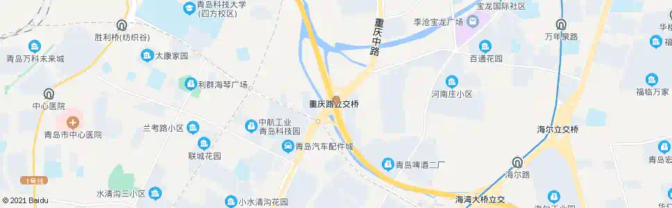 青岛重庆南路_公交站地图_青岛公交_妙搜公交查询2025