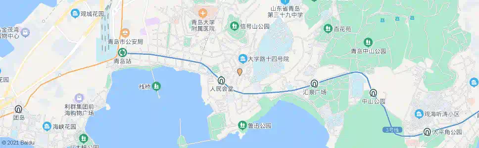 青岛鱼山路_公交站地图_青岛公交_妙搜公交查询2025