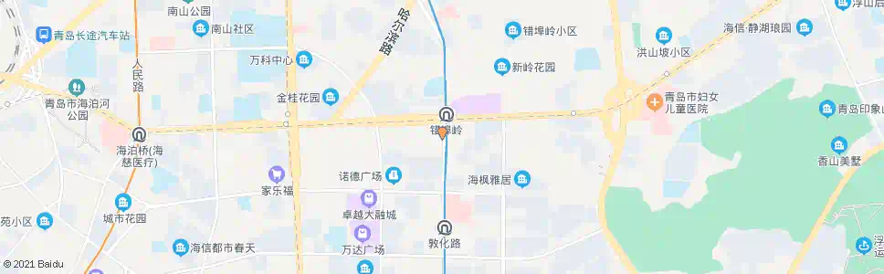 青岛五十三中_公交站地图_青岛公交_妙搜公交查询2025