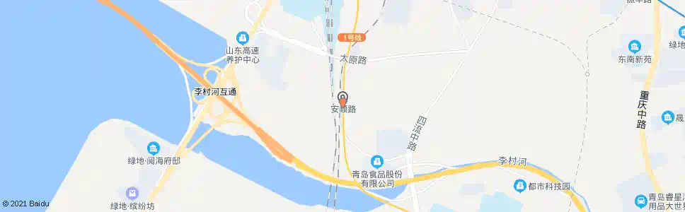 青岛四流中支路临_公交站地图_青岛公交_妙搜公交查询2025