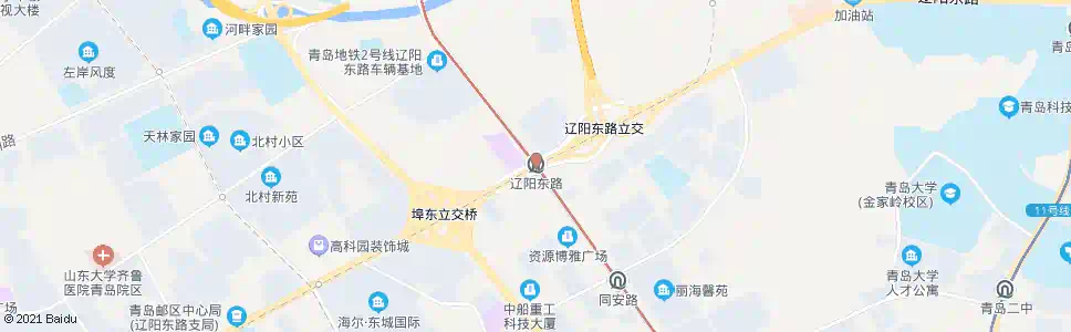 青岛辽阳东路_公交站地图_青岛公交_妙搜公交查询2025