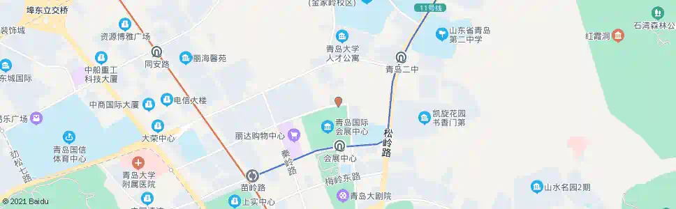 青岛崂山文化中心_公交站地图_青岛公交_妙搜公交查询2025