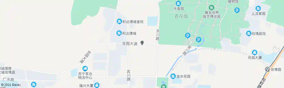 青岛世园大道东川路_公交站地图_青岛公交_妙搜公交查询2025