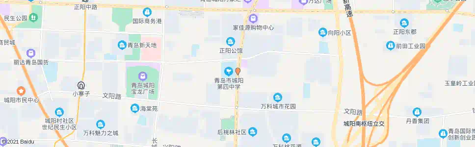 青岛城阳四中_公交站地图_青岛公交_妙搜公交查询2025