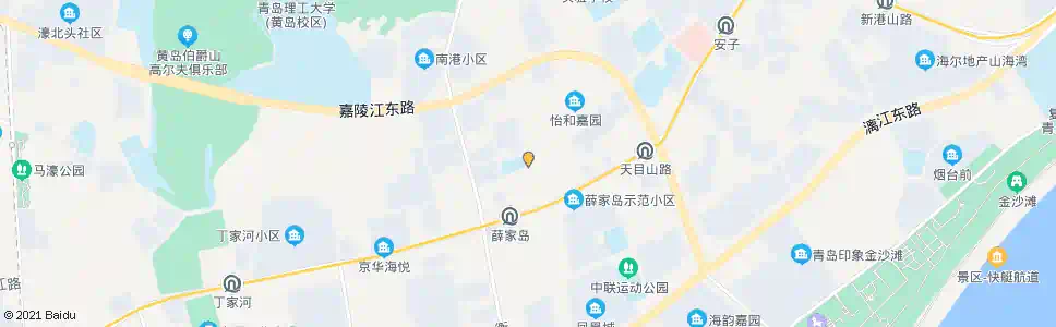 青岛嘉陵江路小学_公交站地图_青岛公交_妙搜公交查询2025