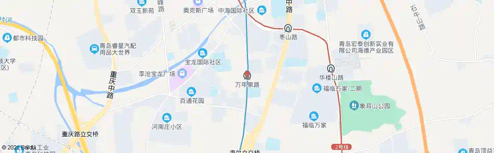 青岛万年泉路站_公交站地图_青岛公交_妙搜公交查询2025