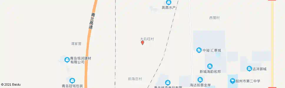青岛大后旺村西站_公交站地图_青岛公交_妙搜公交查询2025