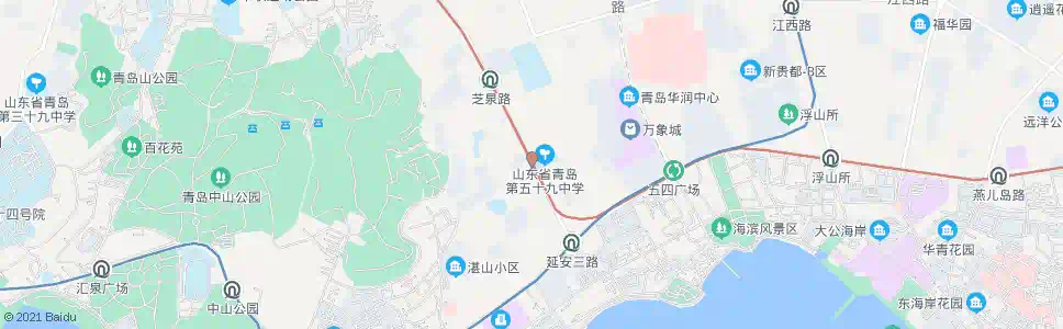 青岛华严路_公交站地图_青岛公交_妙搜公交查询2025