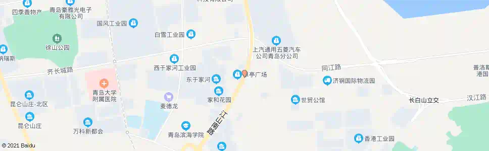 青岛卓亭广场_公交站地图_青岛公交_妙搜公交查询2025