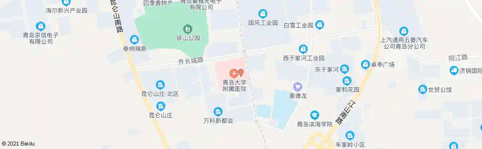 青岛西海岸医疗中心北门_公交站地图_青岛公交_妙搜公交查询2025