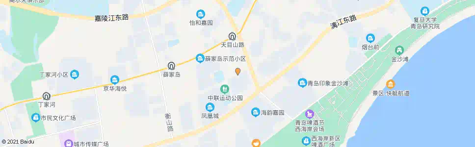 青岛天目山路农贸市场_公交站地图_青岛公交_妙搜公交查询2025