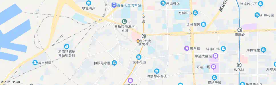 青岛人民路_公交站地图_青岛公交_妙搜公交查询2025