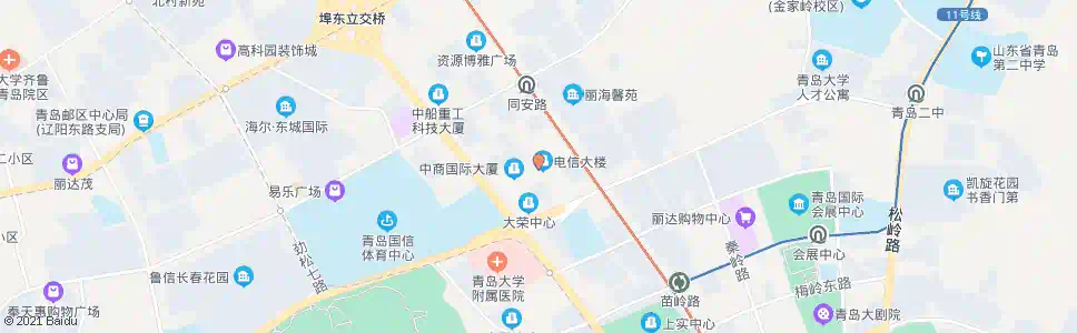 青岛电信大厦_公交站地图_青岛公交_妙搜公交查询2025
