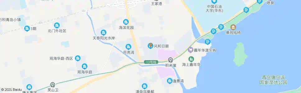 青岛风和日丽_公交站地图_青岛公交_妙搜公交查询2025