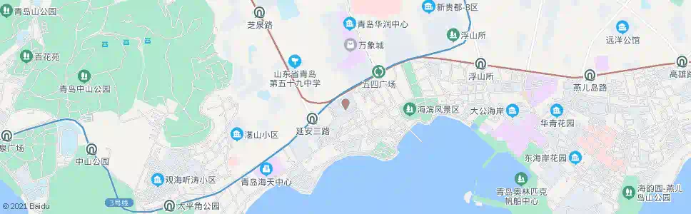 青岛世贸中心_公交站地图_青岛公交_妙搜公交查询2025