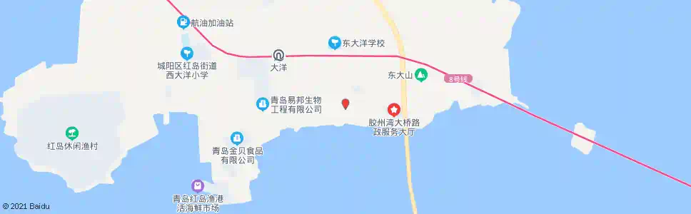 青岛东大洋_公交站地图_青岛公交_妙搜公交查询2025