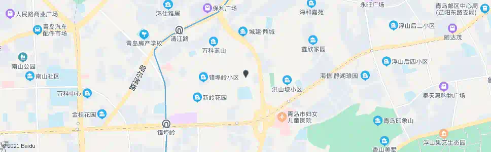 青岛错埠岭四小区_公交站地图_青岛公交_妙搜公交查询2025