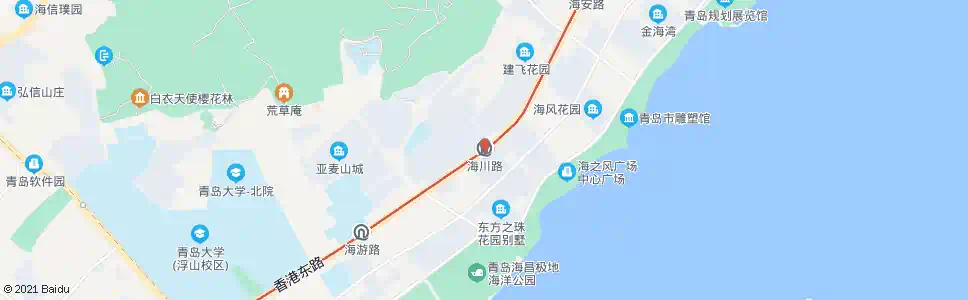 青岛海川路_公交站地图_青岛公交_妙搜公交查询2025