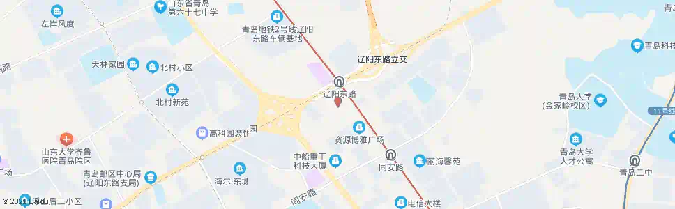 青岛大荒东站_公交站地图_青岛公交_妙搜公交查询2025