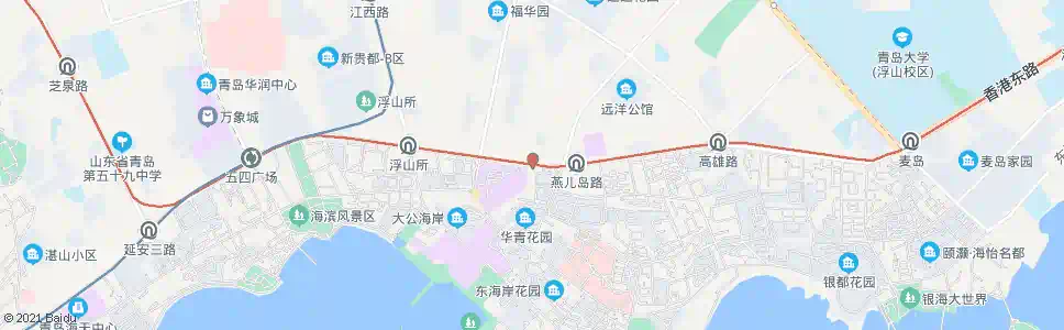 青岛远洋广场_公交站地图_青岛公交_妙搜公交查询2025