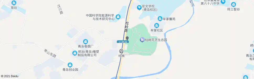 青岛枯桃花卉市场_公交站地图_青岛公交_妙搜公交查询2025