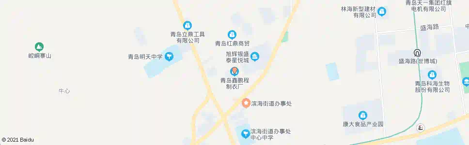 青岛鹏波制衣_公交站地图_青岛公交_妙搜公交查询2025